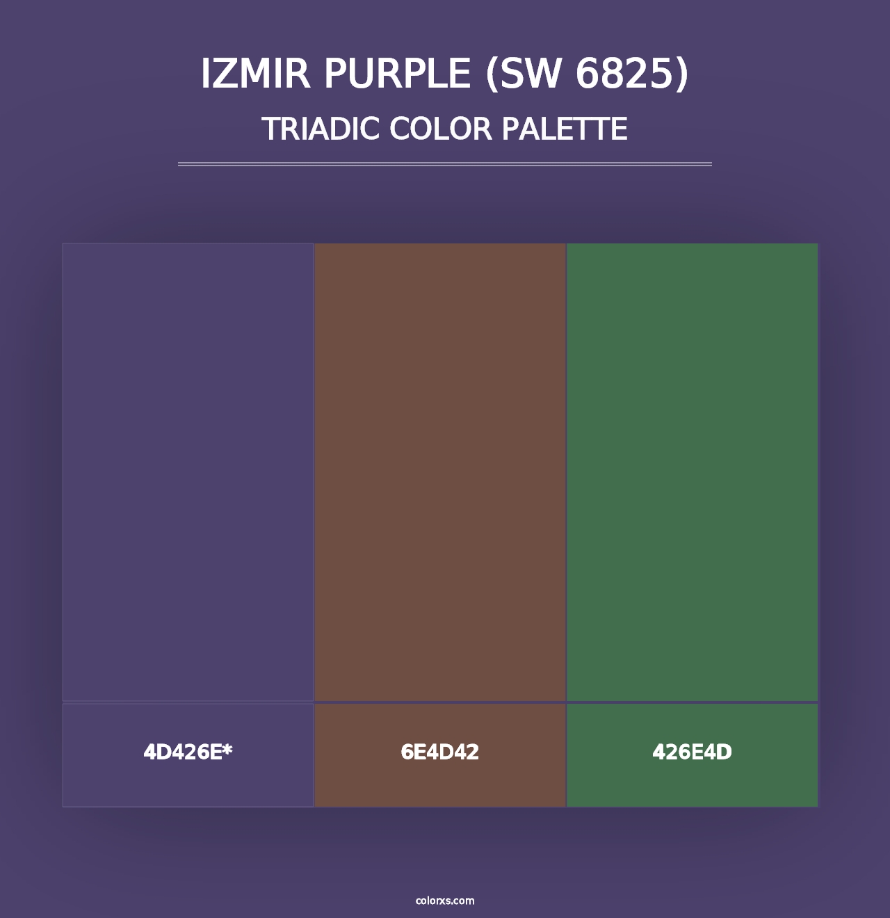 Izmir Purple (SW 6825) - Triadic Color Palette