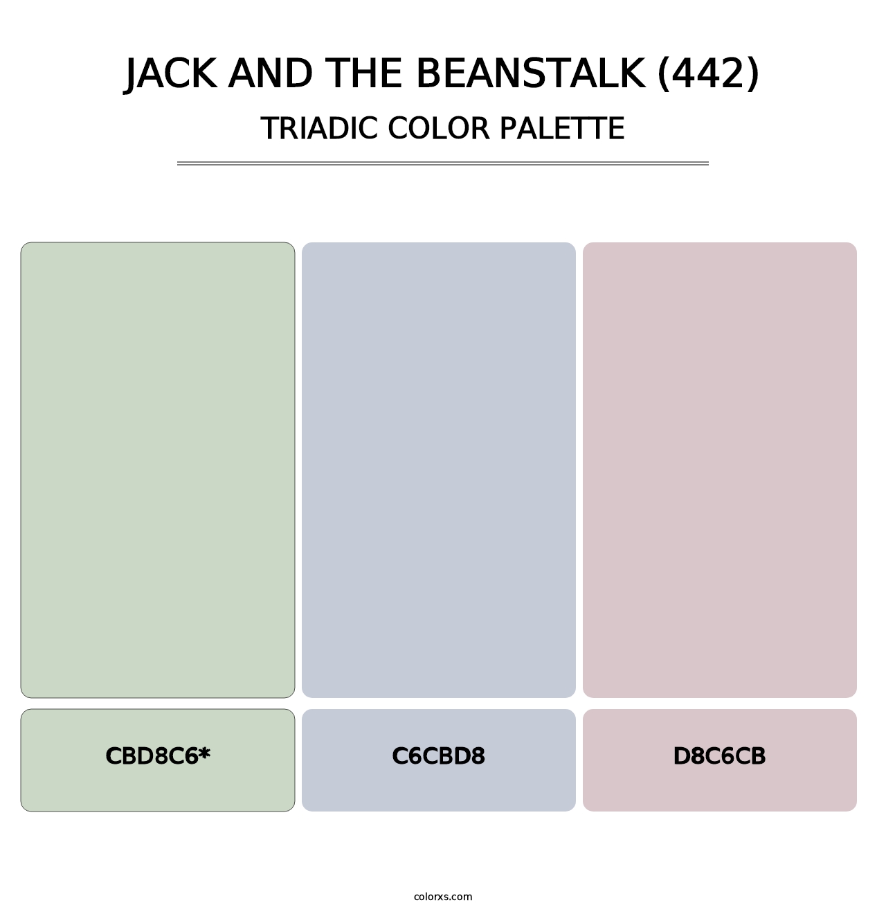 Jack and the Beanstalk (442) - Triadic Color Palette