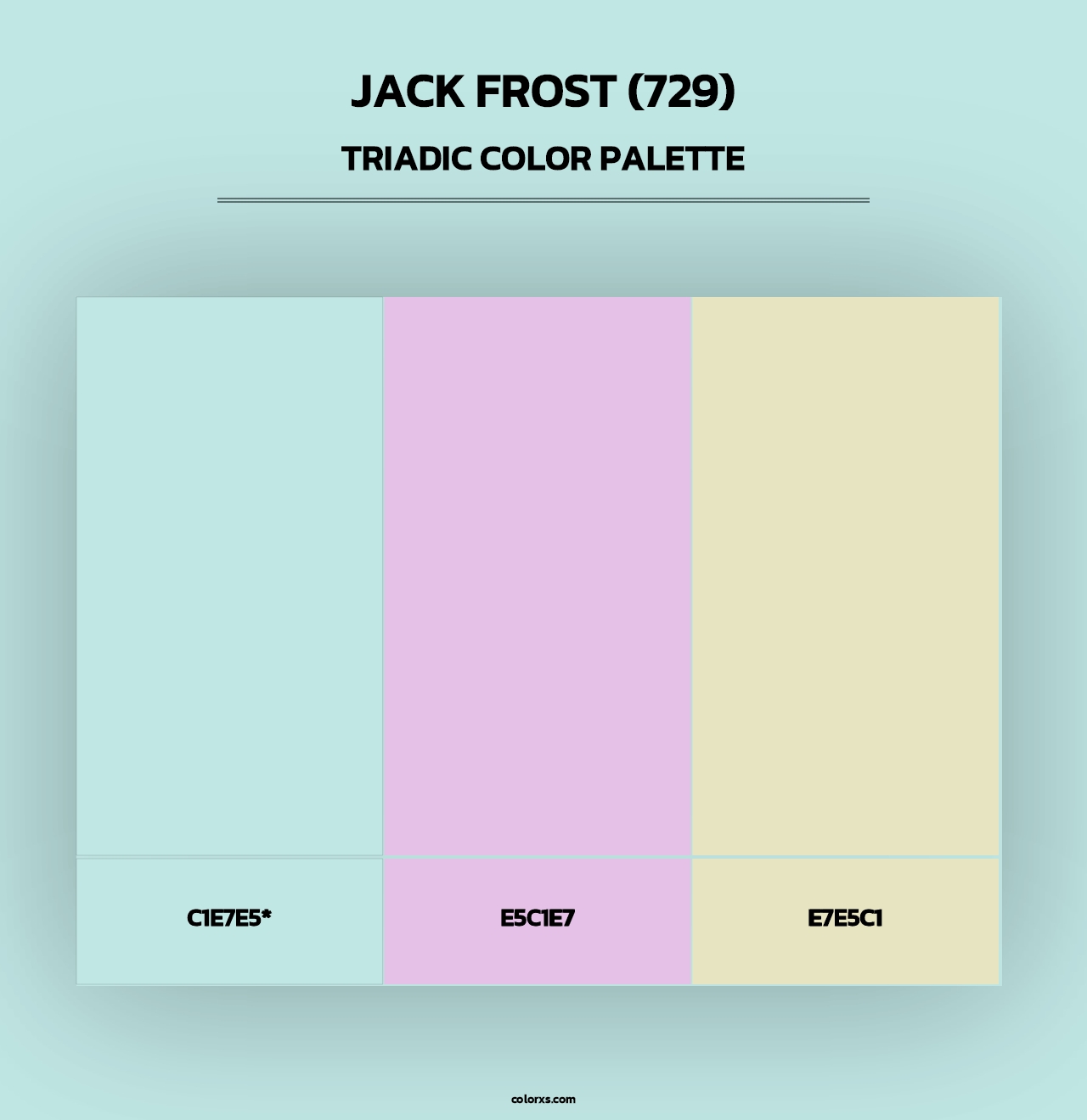 Jack Frost (729) - Triadic Color Palette