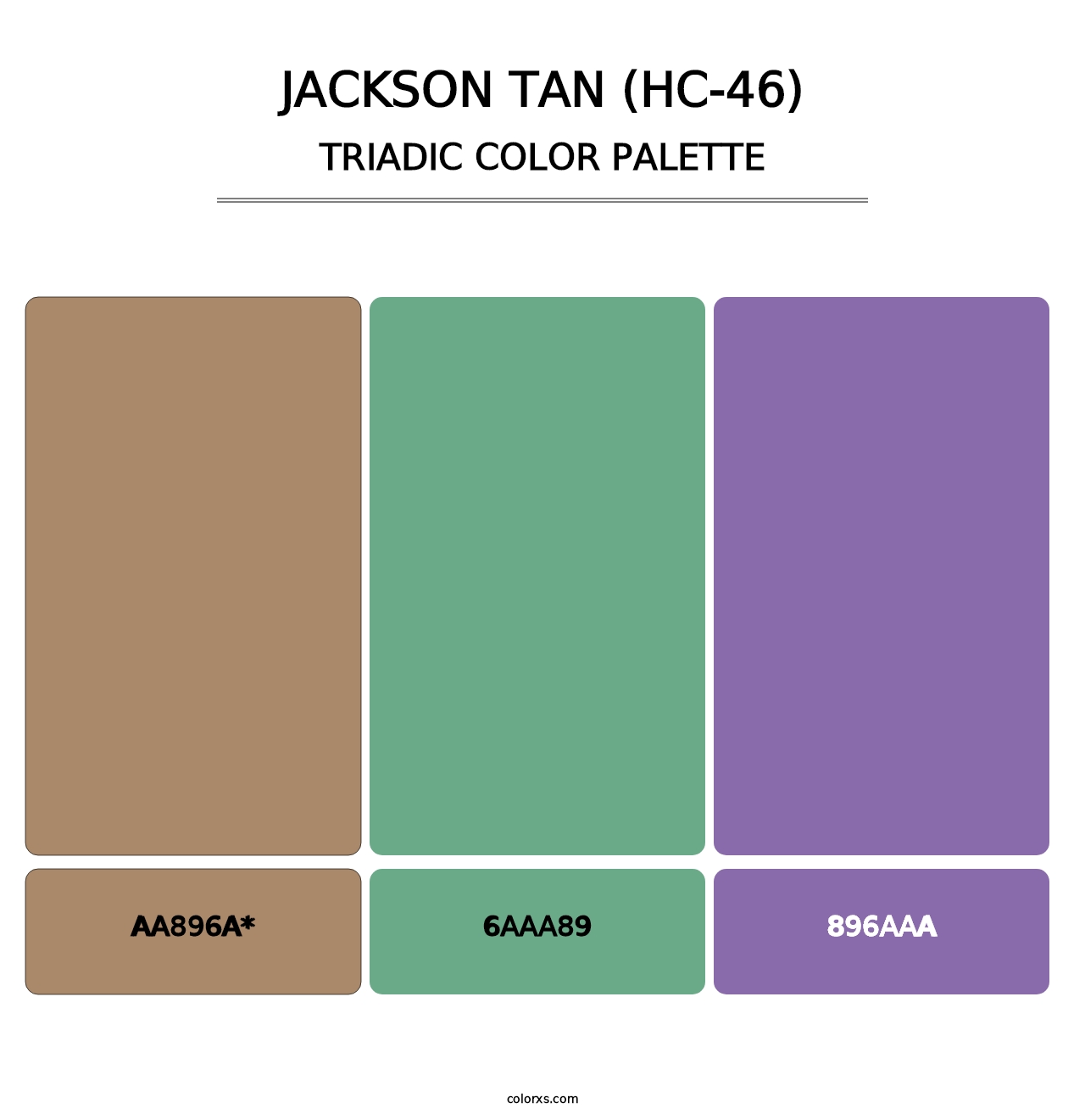 Jackson Tan (HC-46) - Triadic Color Palette