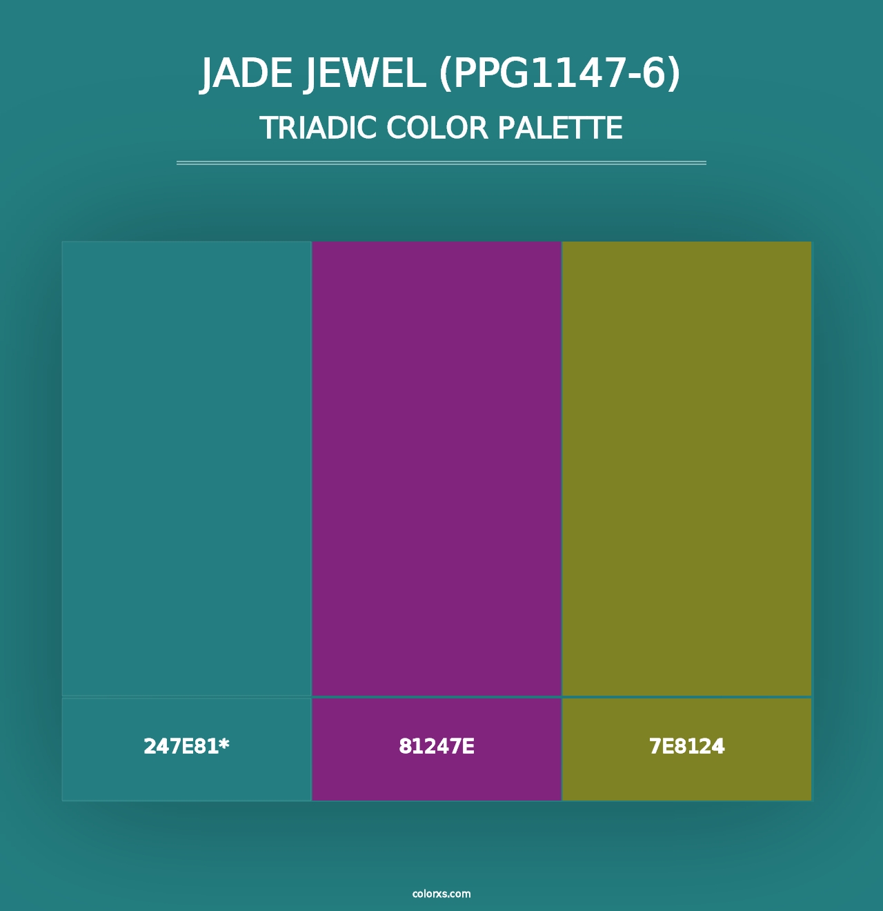 Jade Jewel (PPG1147-6) - Triadic Color Palette