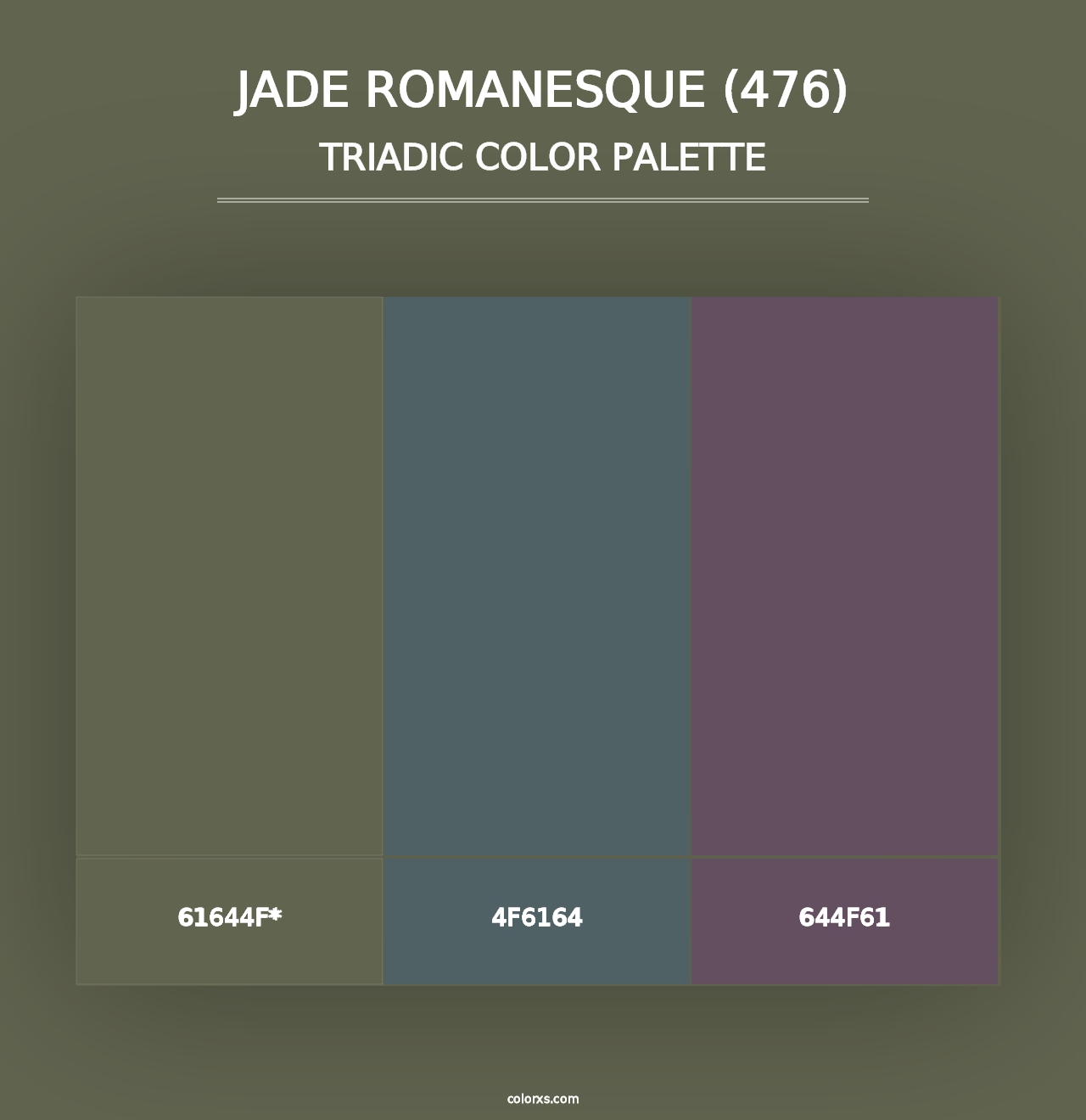 Jade Romanesque (476) - Triadic Color Palette