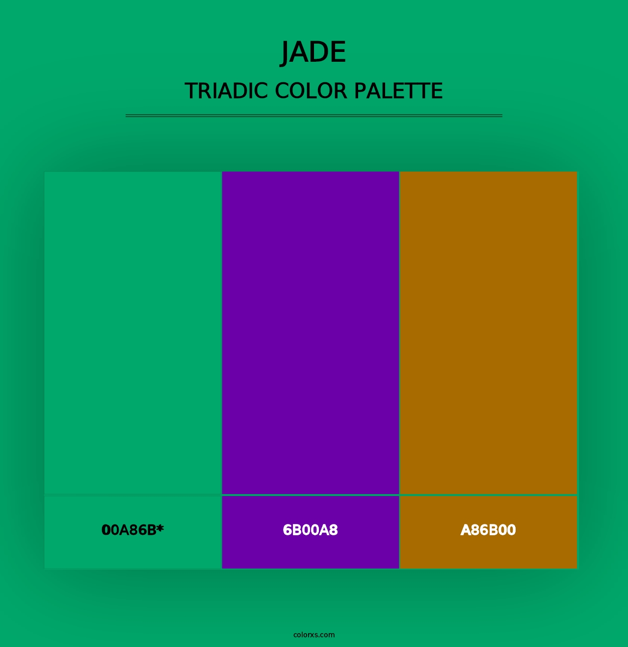 Jade - Triadic Color Palette