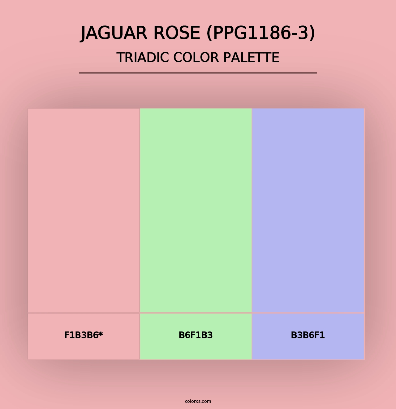 Jaguar Rose (PPG1186-3) - Triadic Color Palette