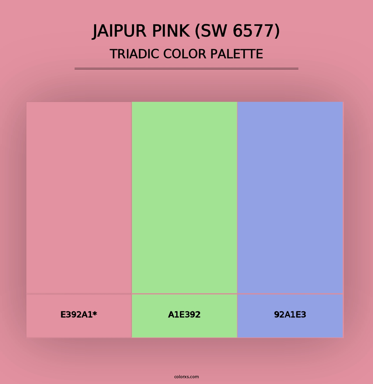 Jaipur Pink (SW 6577) - Triadic Color Palette