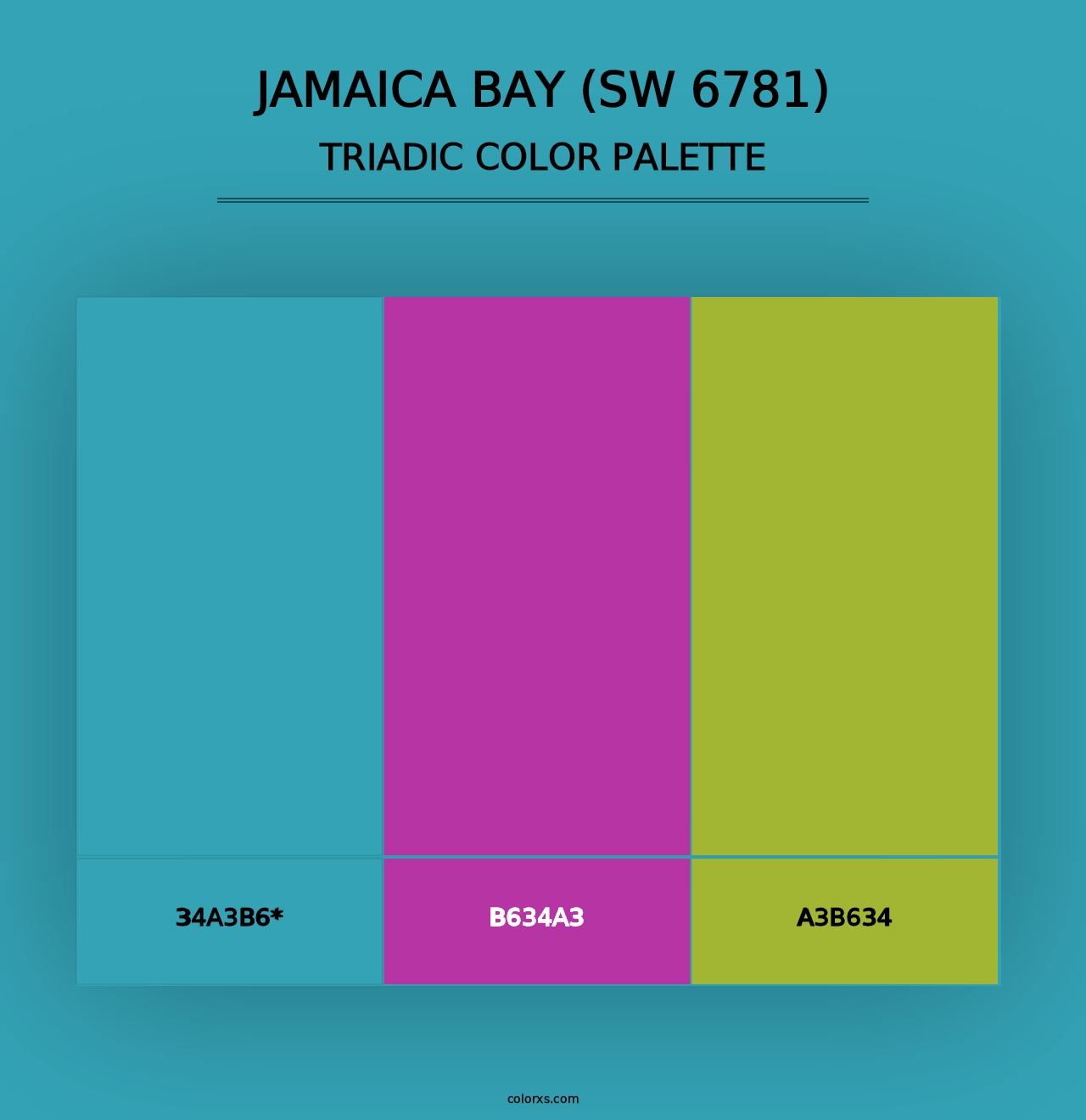 Jamaica Bay (SW 6781) - Triadic Color Palette