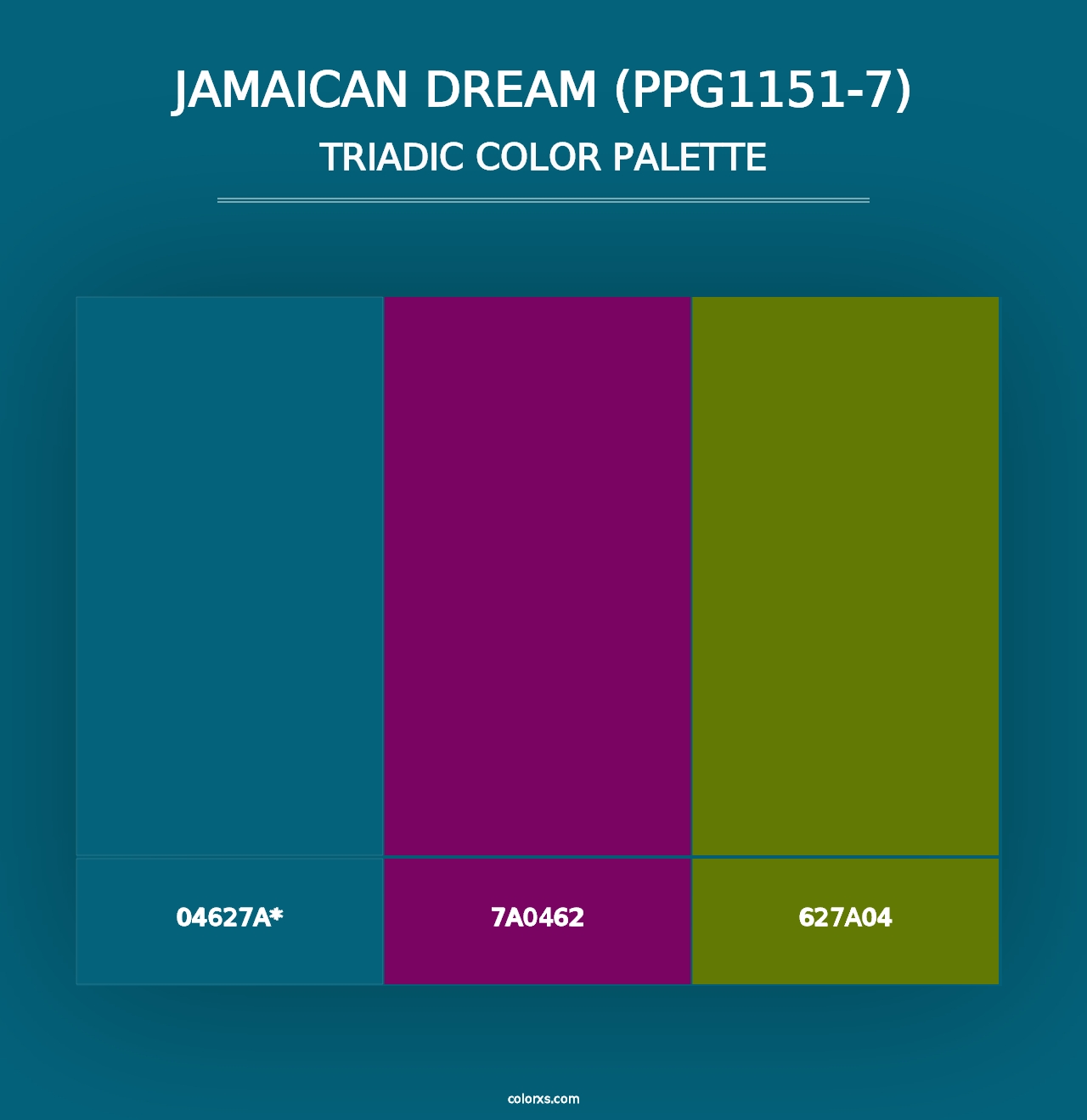 Jamaican Dream (PPG1151-7) - Triadic Color Palette