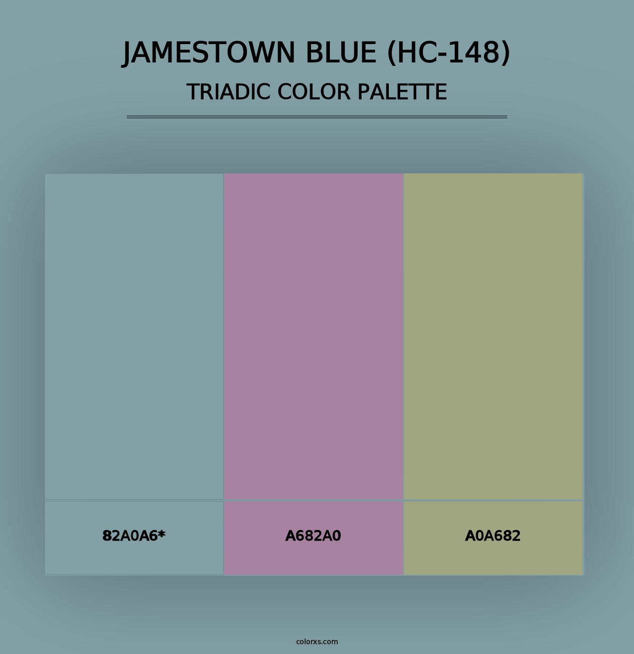 Jamestown Blue (HC-148) - Triadic Color Palette