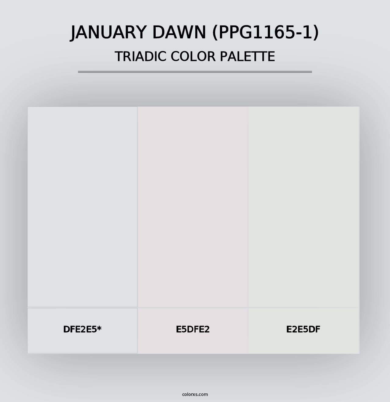 January Dawn (PPG1165-1) - Triadic Color Palette