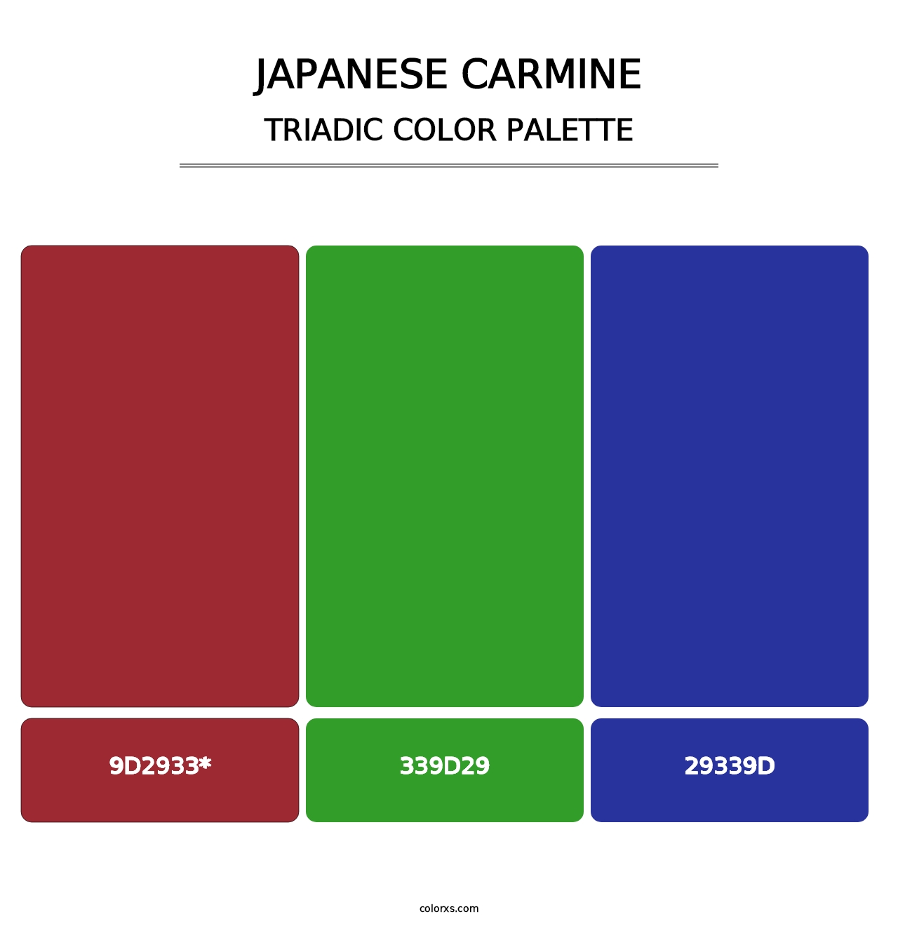 Japanese Carmine - Triadic Color Palette