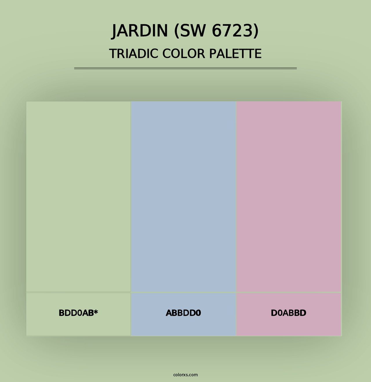 Jardin (SW 6723) - Triadic Color Palette