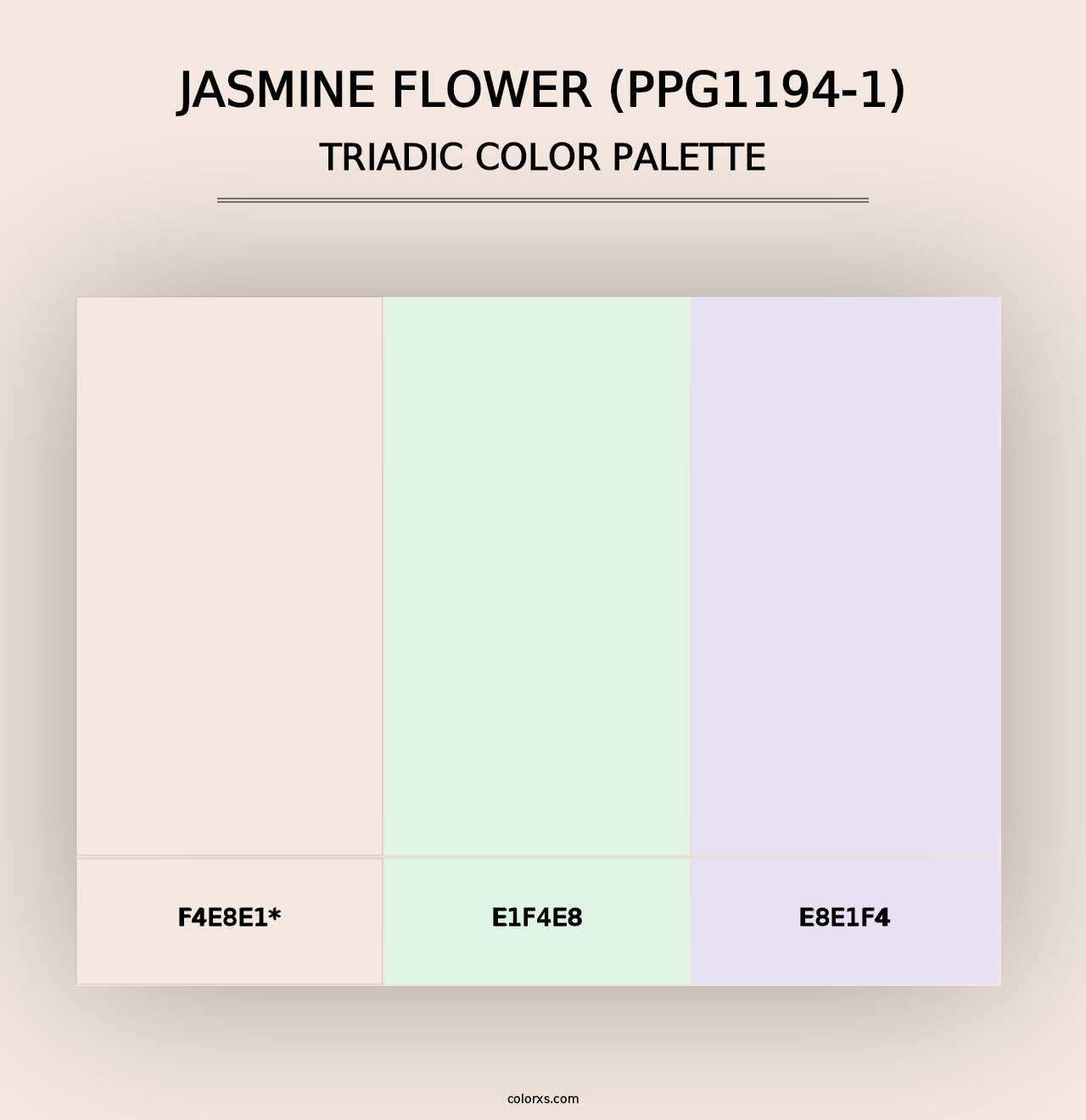 Jasmine Flower (PPG1194-1) - Triadic Color Palette