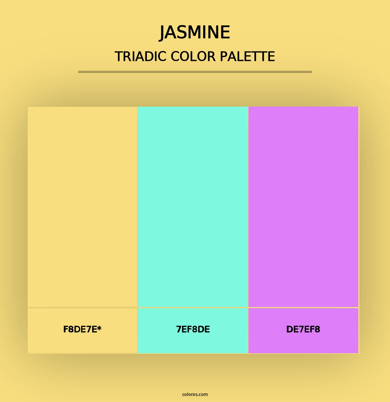 Jasmine - Triadic Color Palette