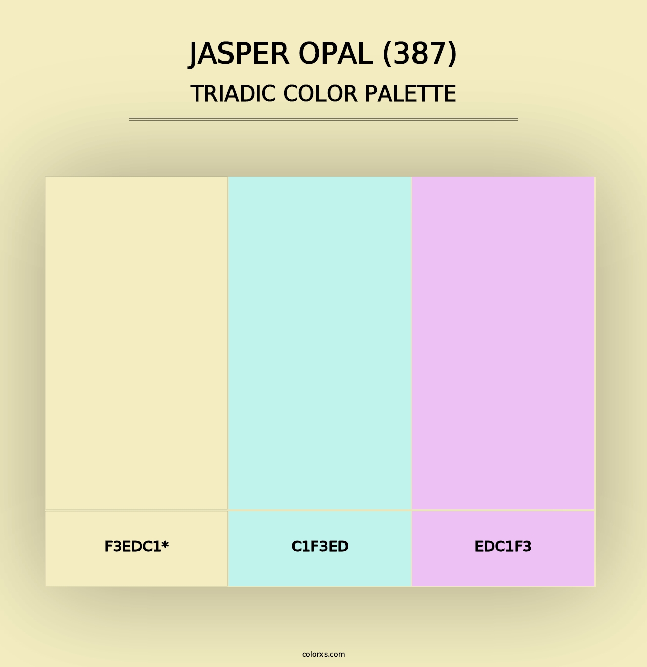 Jasper Opal (387) - Triadic Color Palette