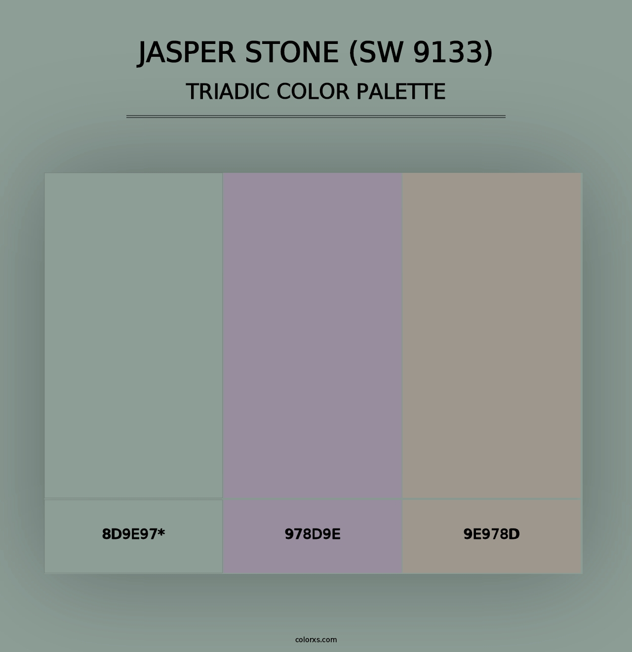 Jasper Stone (SW 9133) - Triadic Color Palette