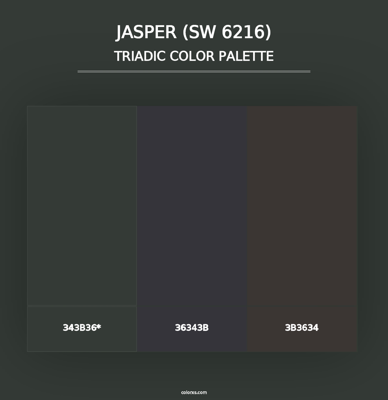 Jasper (SW 6216) - Triadic Color Palette