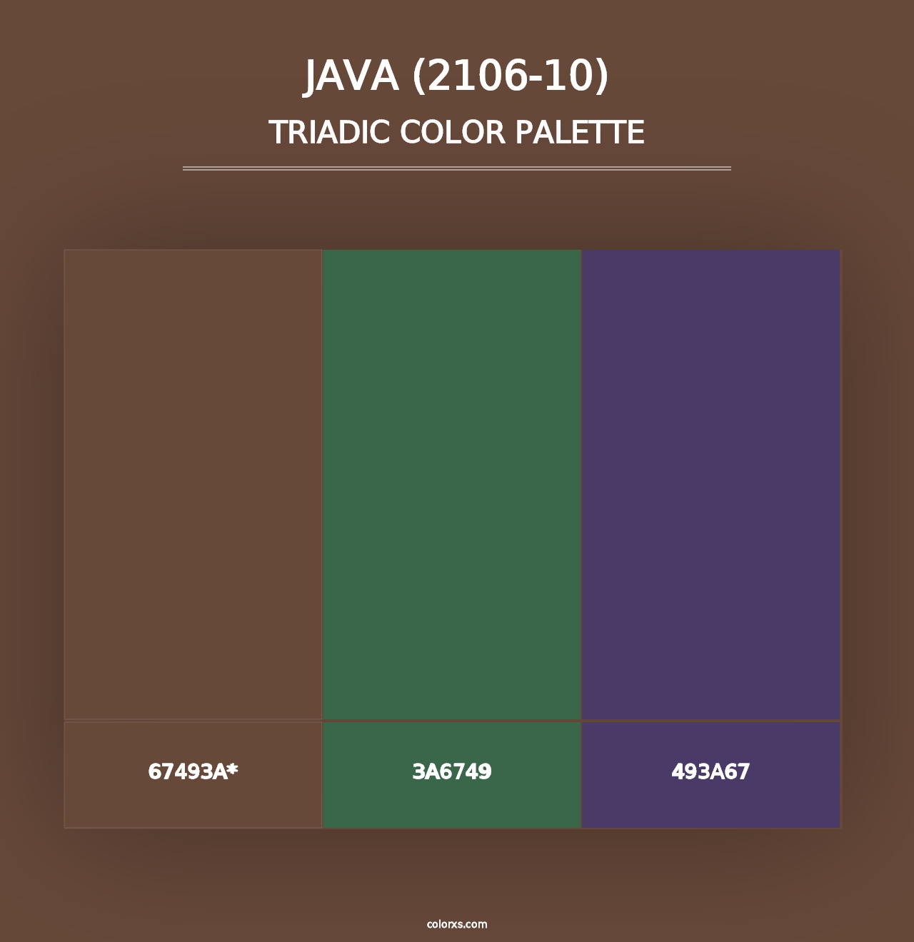 Java (2106-10) - Triadic Color Palette