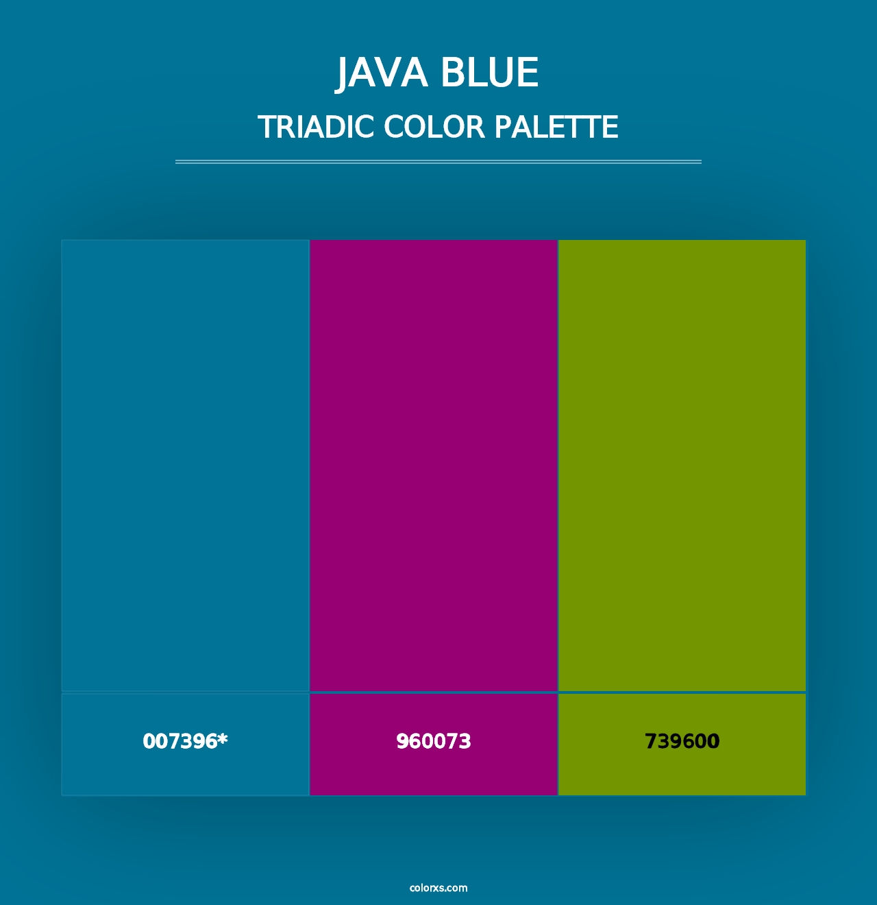 Java Blue - Triadic Color Palette