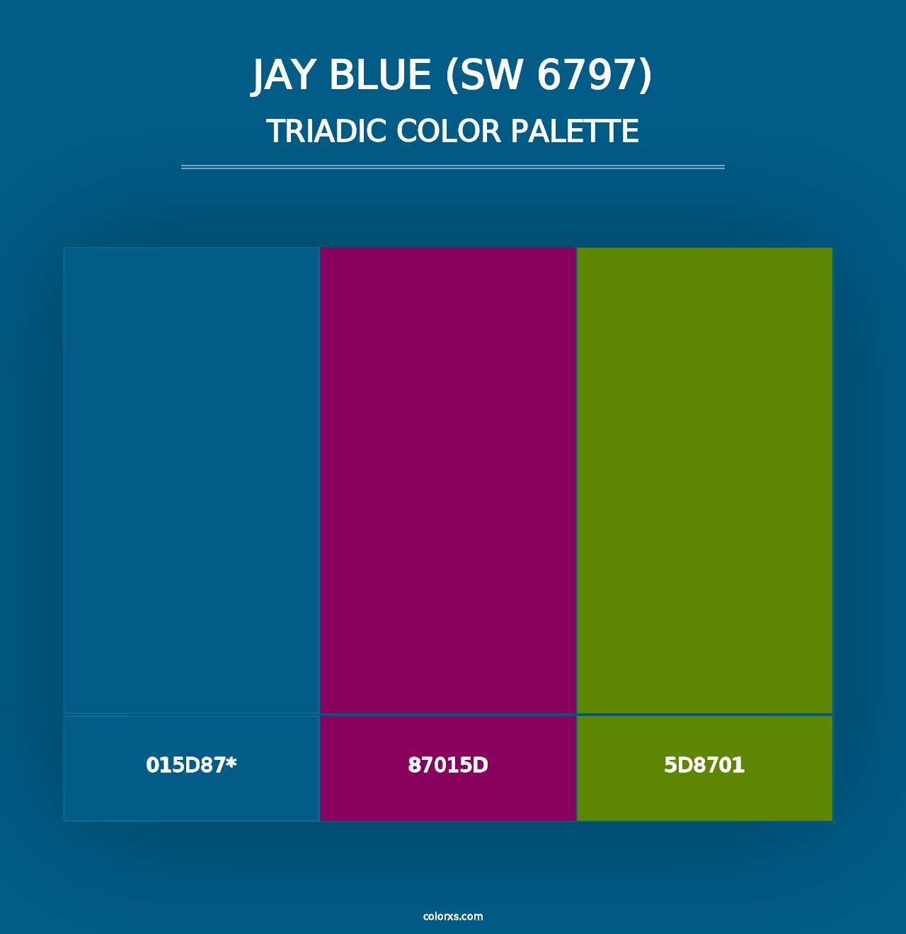 Jay Blue (SW 6797) - Triadic Color Palette