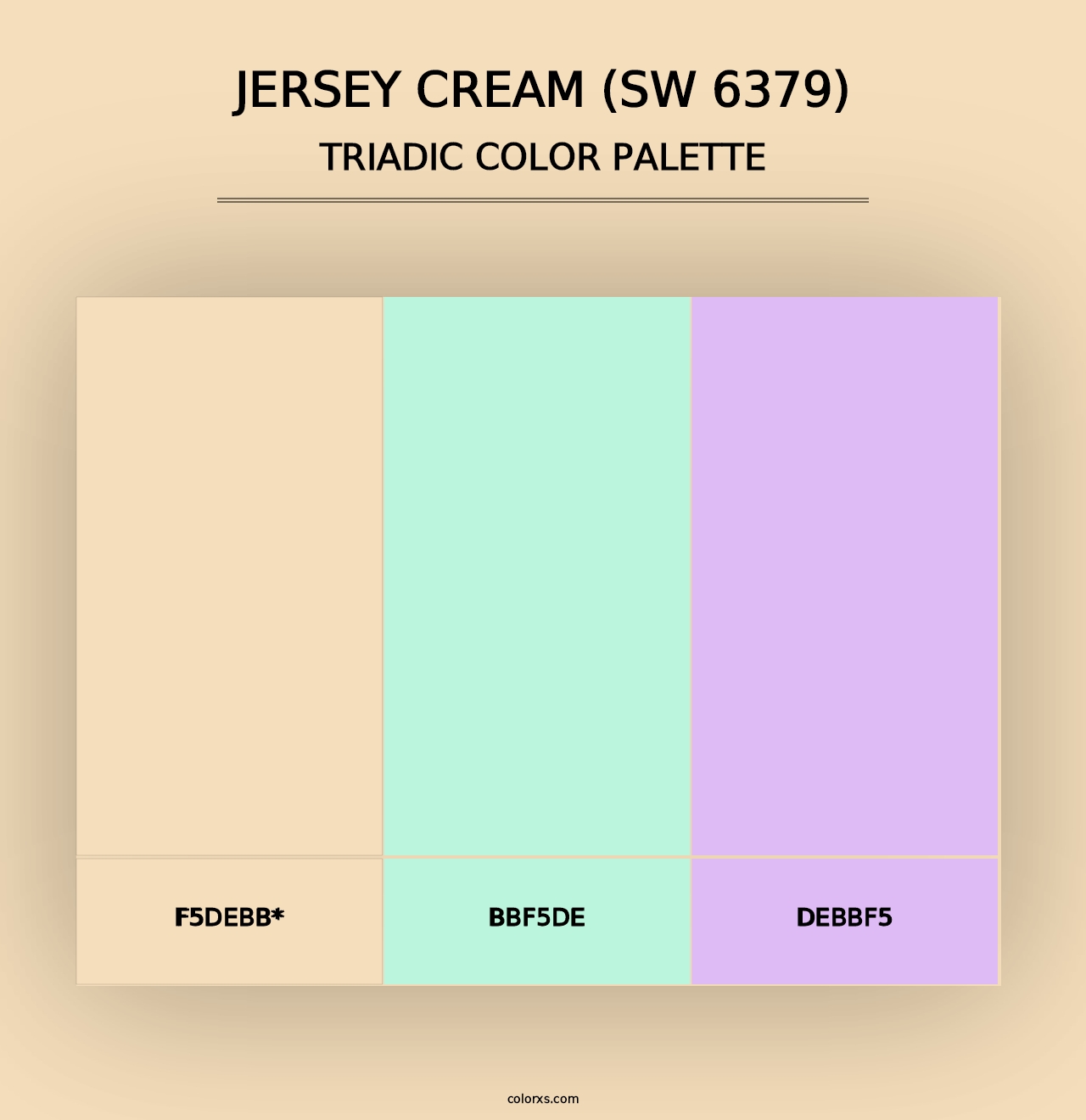 Jersey Cream (SW 6379) - Triadic Color Palette