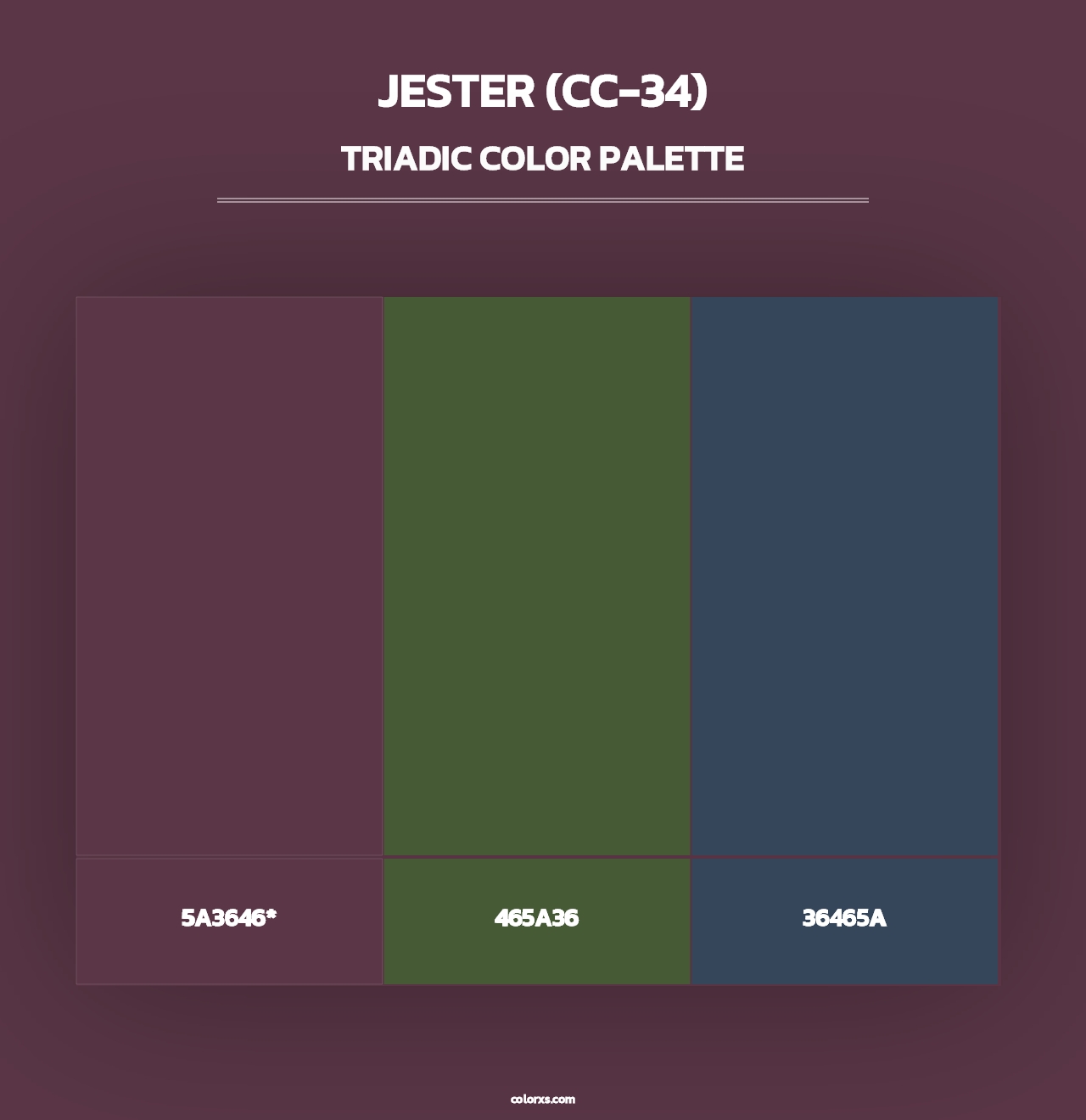 Jester (CC-34) - Triadic Color Palette