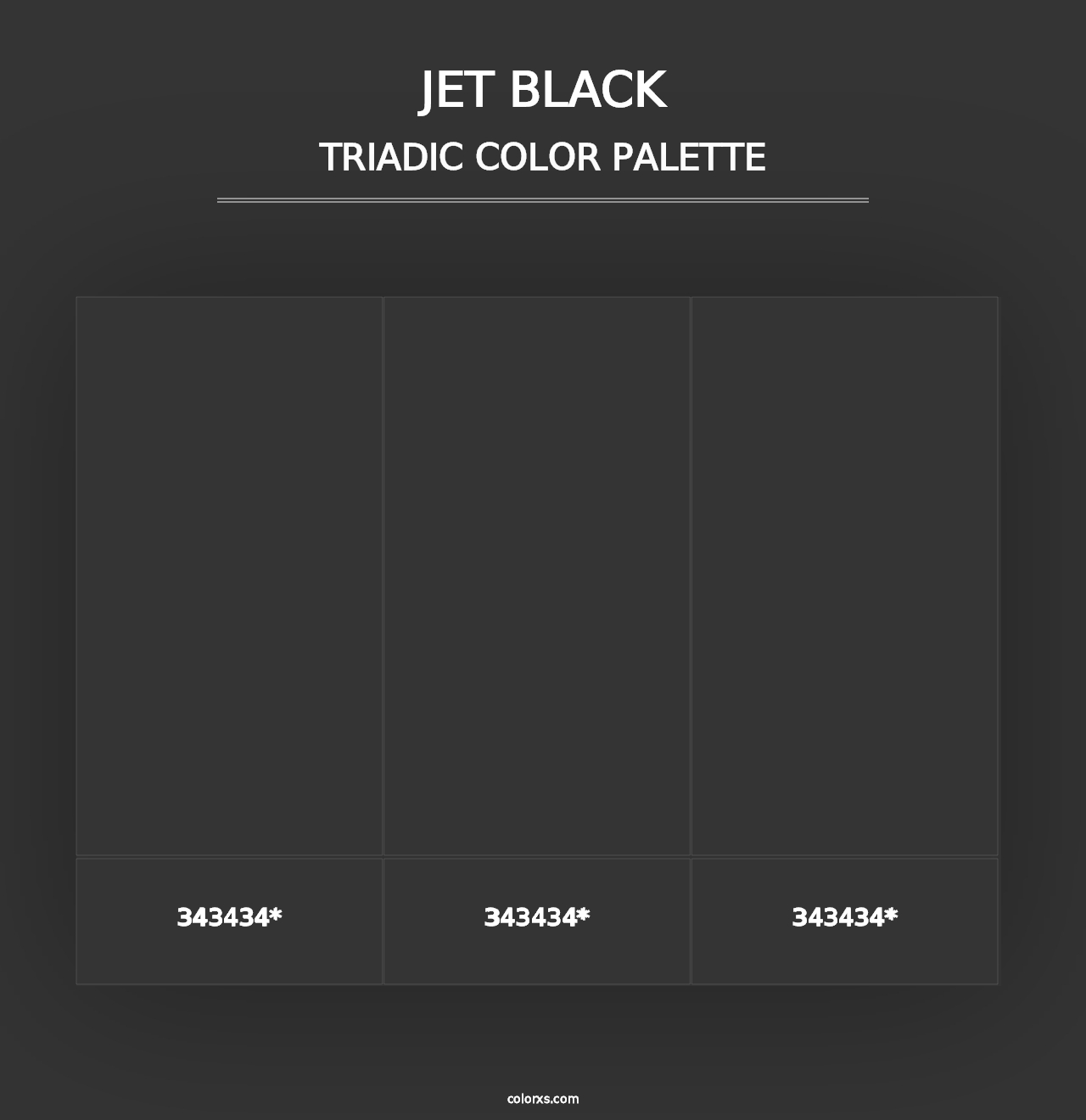 Jet Black - Triadic Color Palette