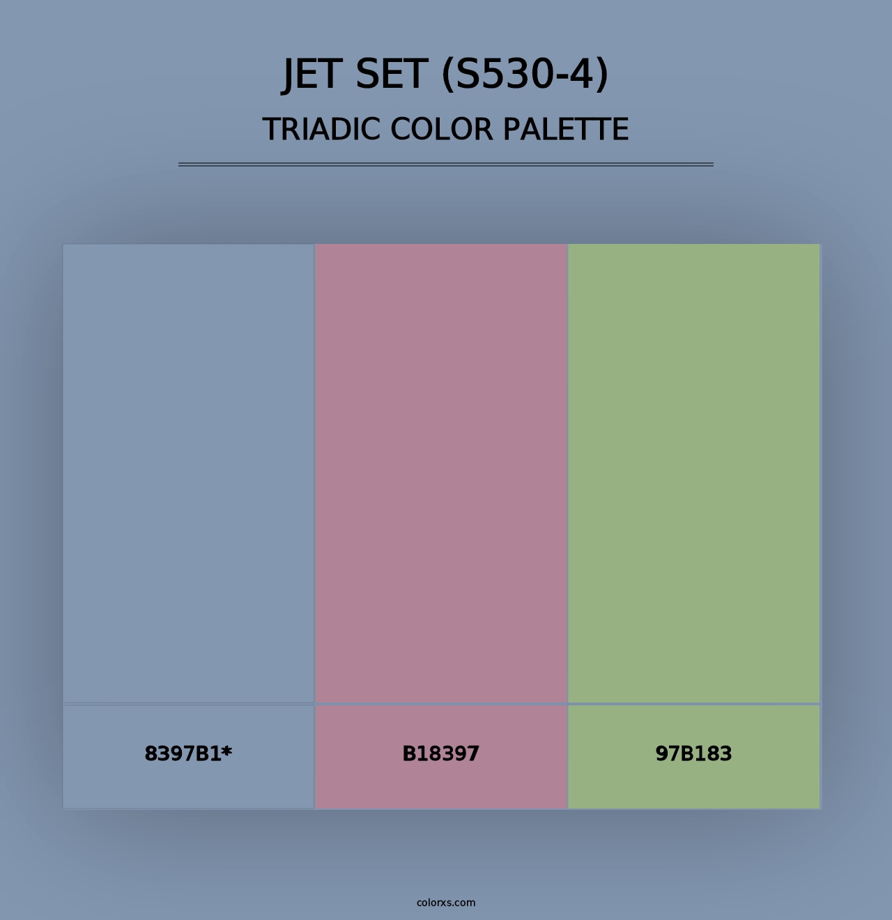 Jet Set (S530-4) - Triadic Color Palette