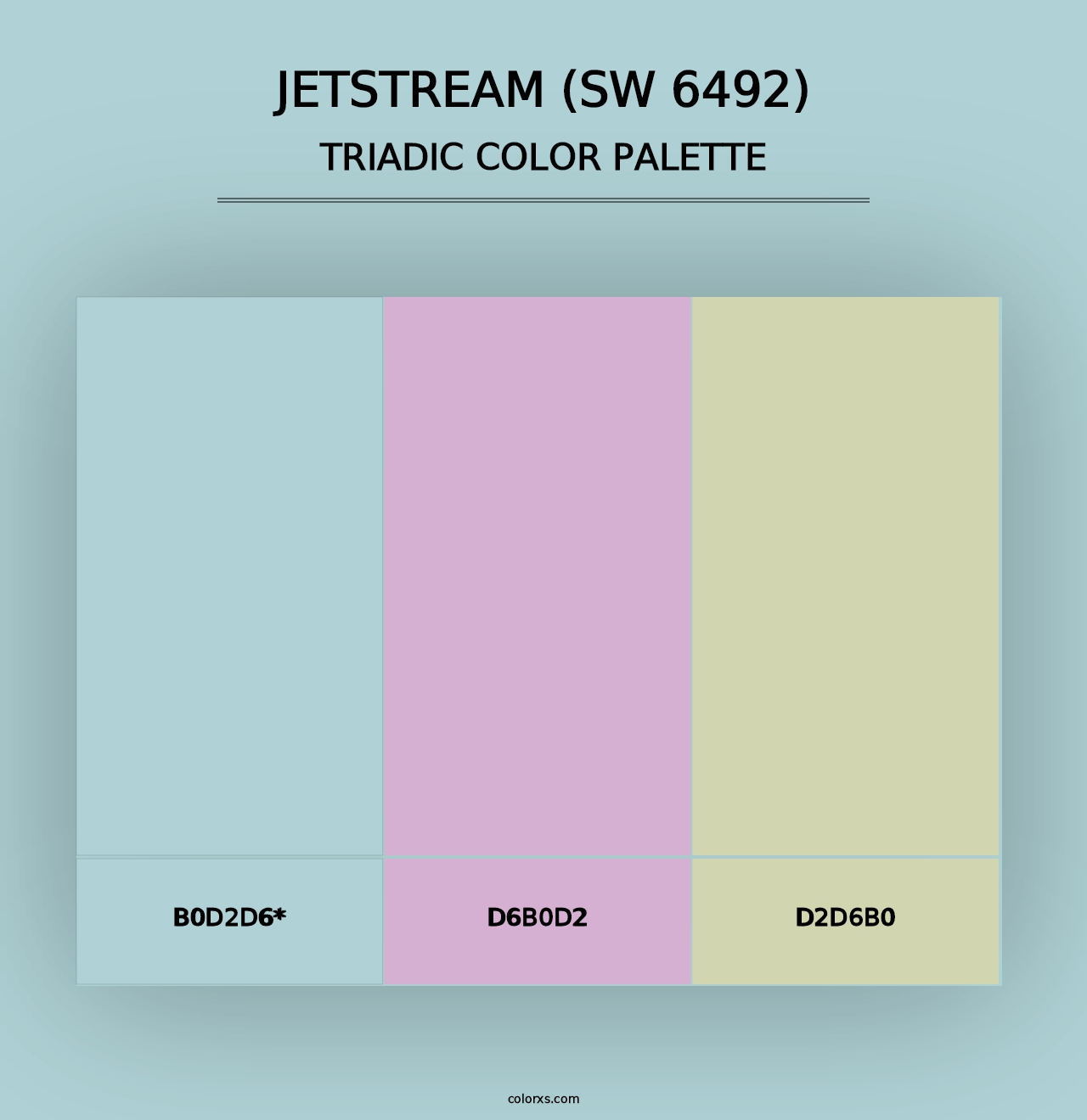 Jetstream (SW 6492) - Triadic Color Palette