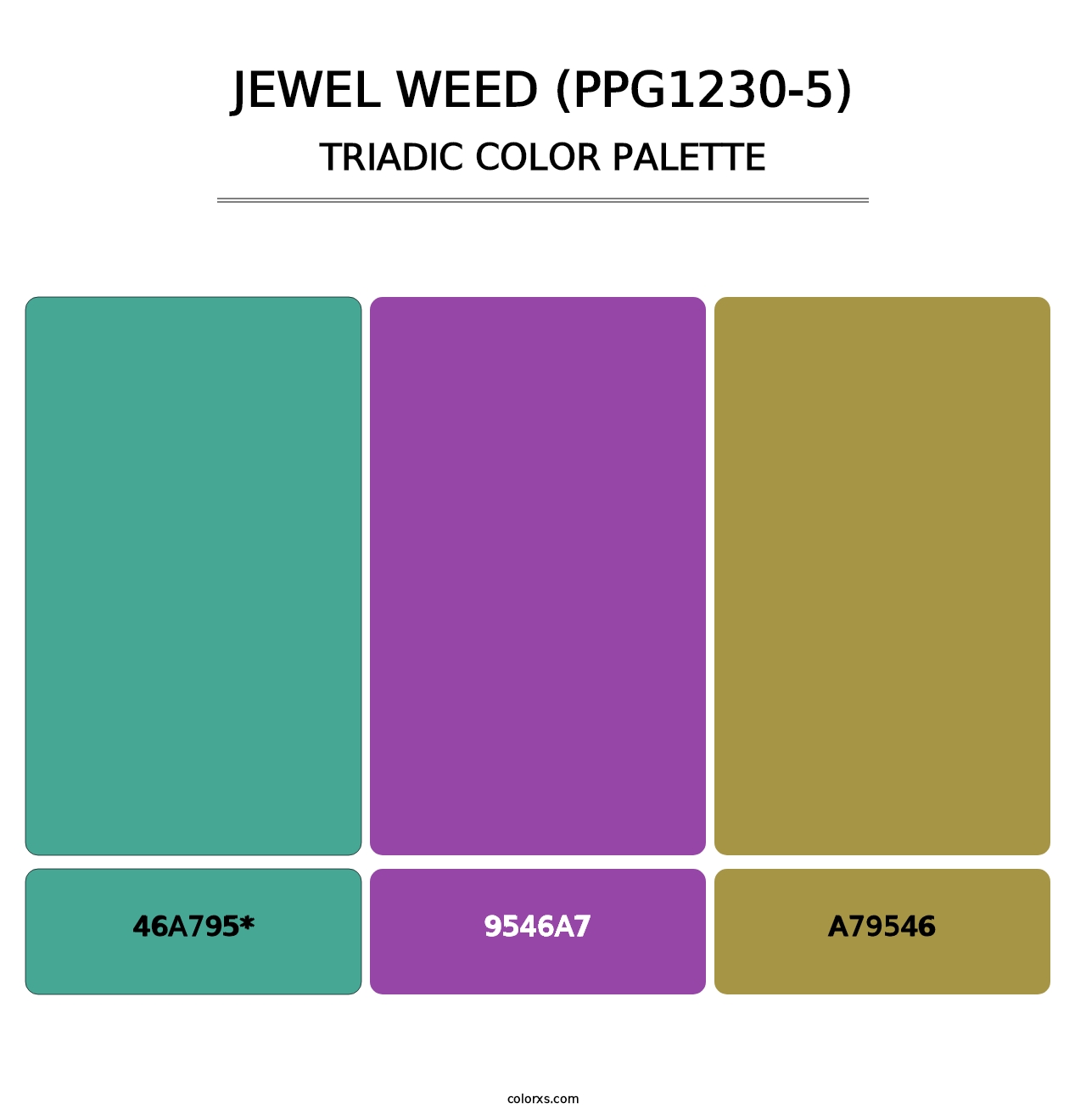 Jewel Weed (PPG1230-5) - Triadic Color Palette