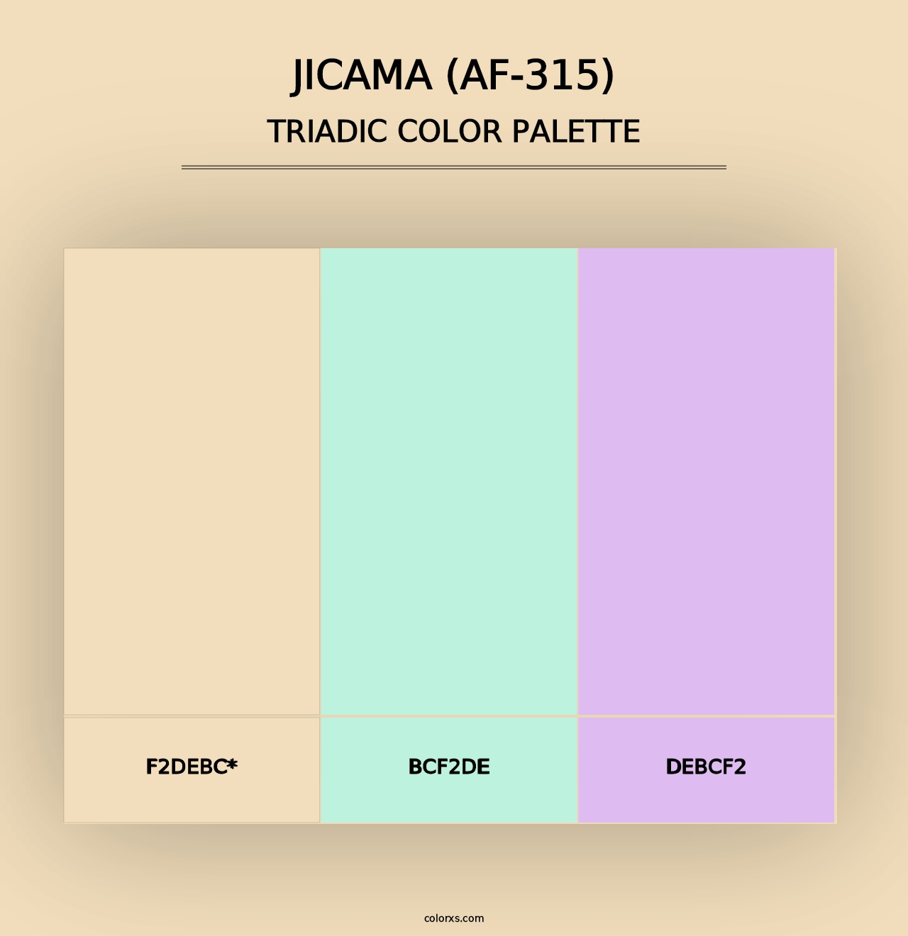 Jicama (AF-315) - Triadic Color Palette