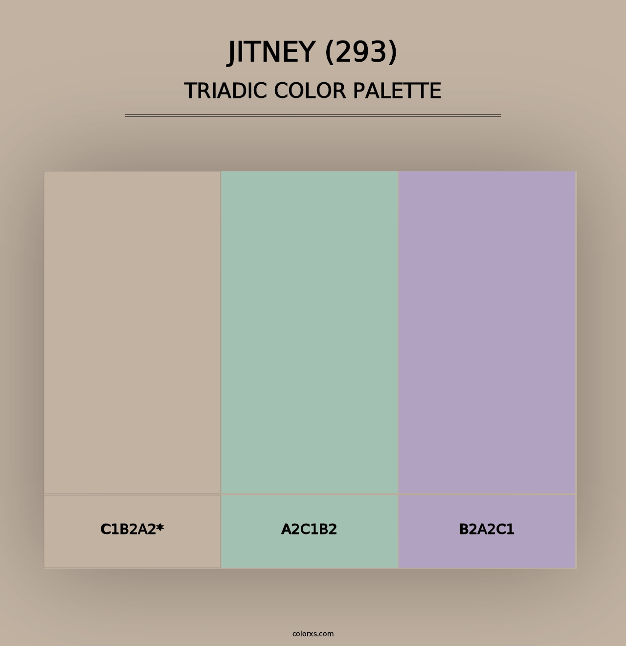 Jitney (293) - Triadic Color Palette