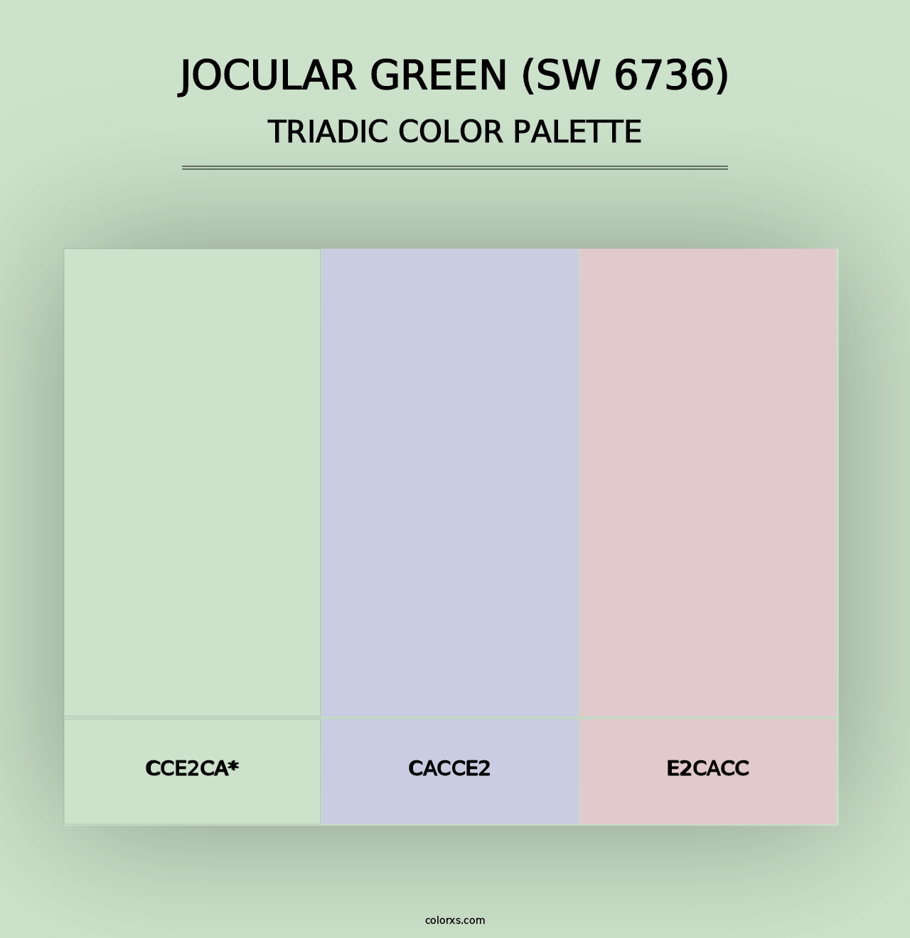 Jocular Green (SW 6736) - Triadic Color Palette