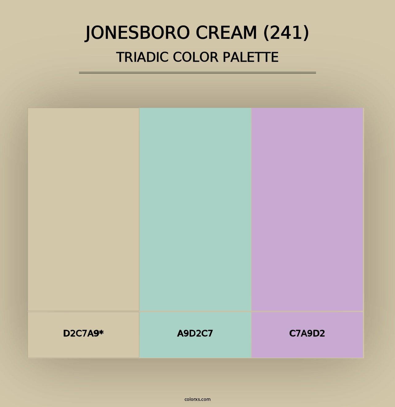 Jonesboro Cream (241) - Triadic Color Palette