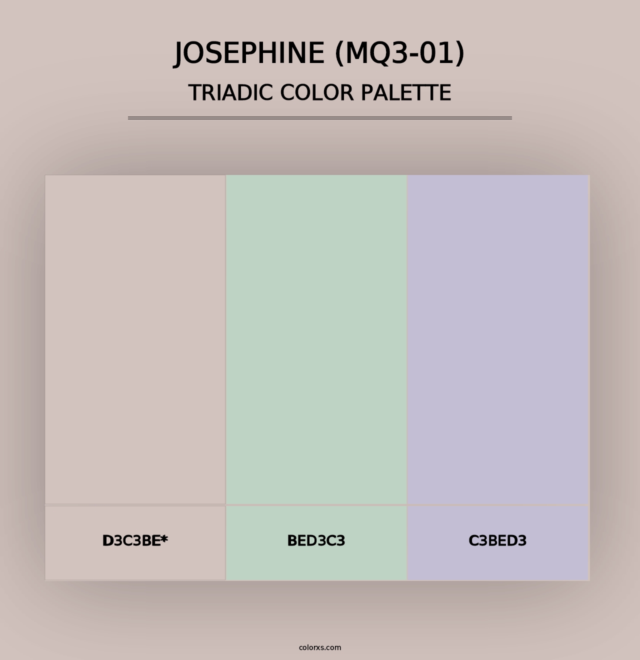 Josephine (MQ3-01) - Triadic Color Palette