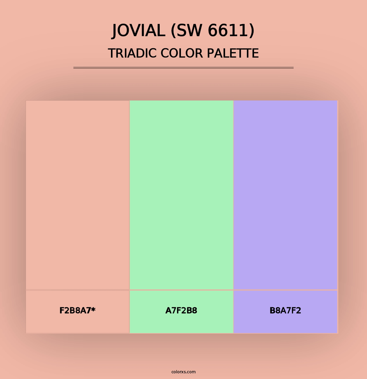 Jovial (SW 6611) - Triadic Color Palette