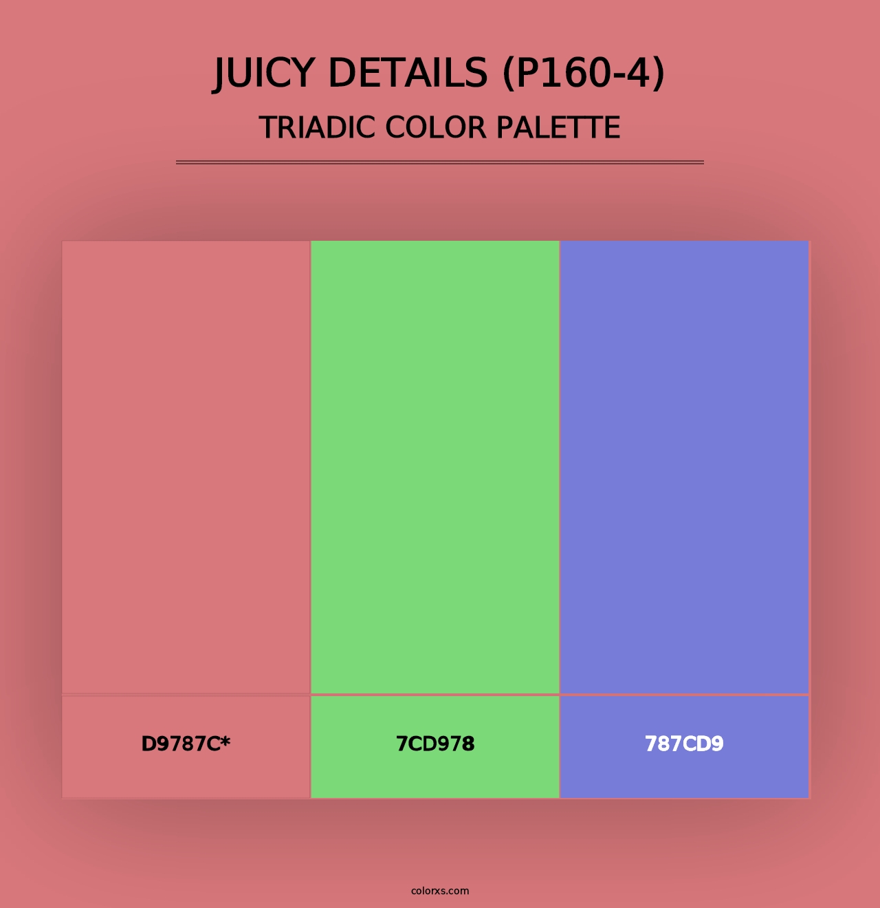 Juicy Details (P160-4) - Triadic Color Palette