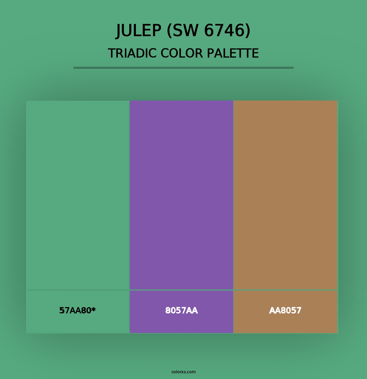 Julep (SW 6746) - Triadic Color Palette