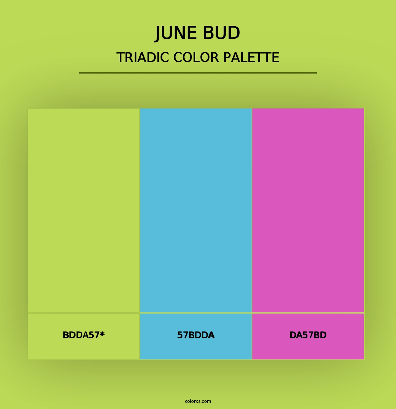 June Bud - Triadic Color Palette