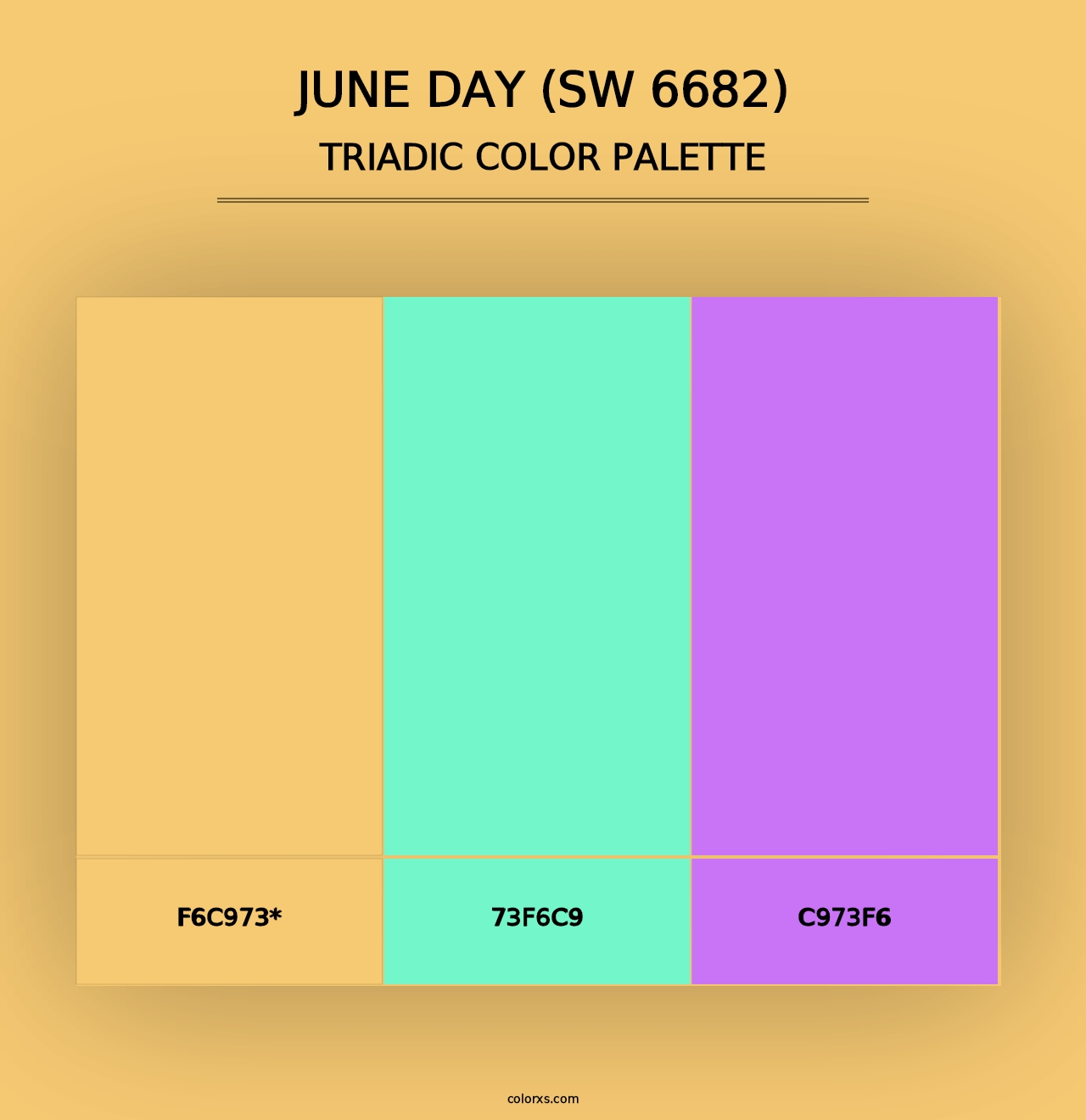 June Day (SW 6682) - Triadic Color Palette