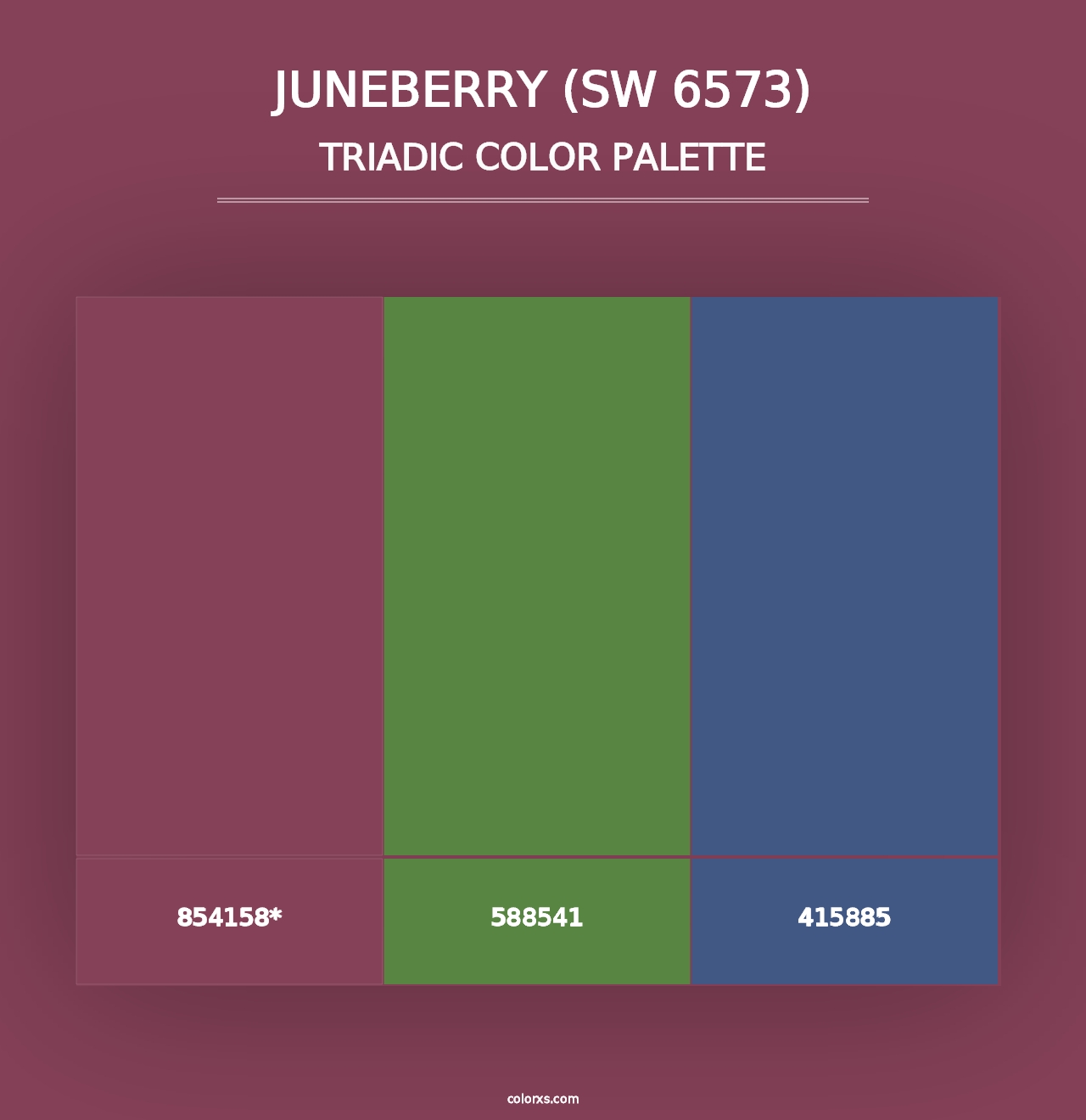 Juneberry (SW 6573) - Triadic Color Palette