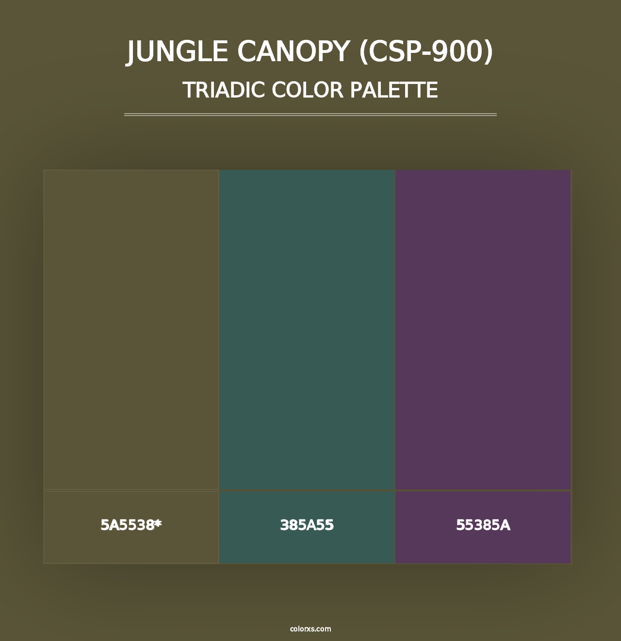 Jungle Canopy (CSP-900) - Triadic Color Palette