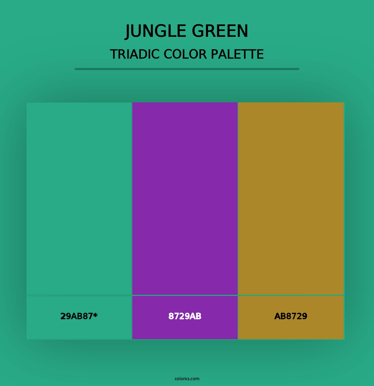 Jungle Green - Triadic Color Palette