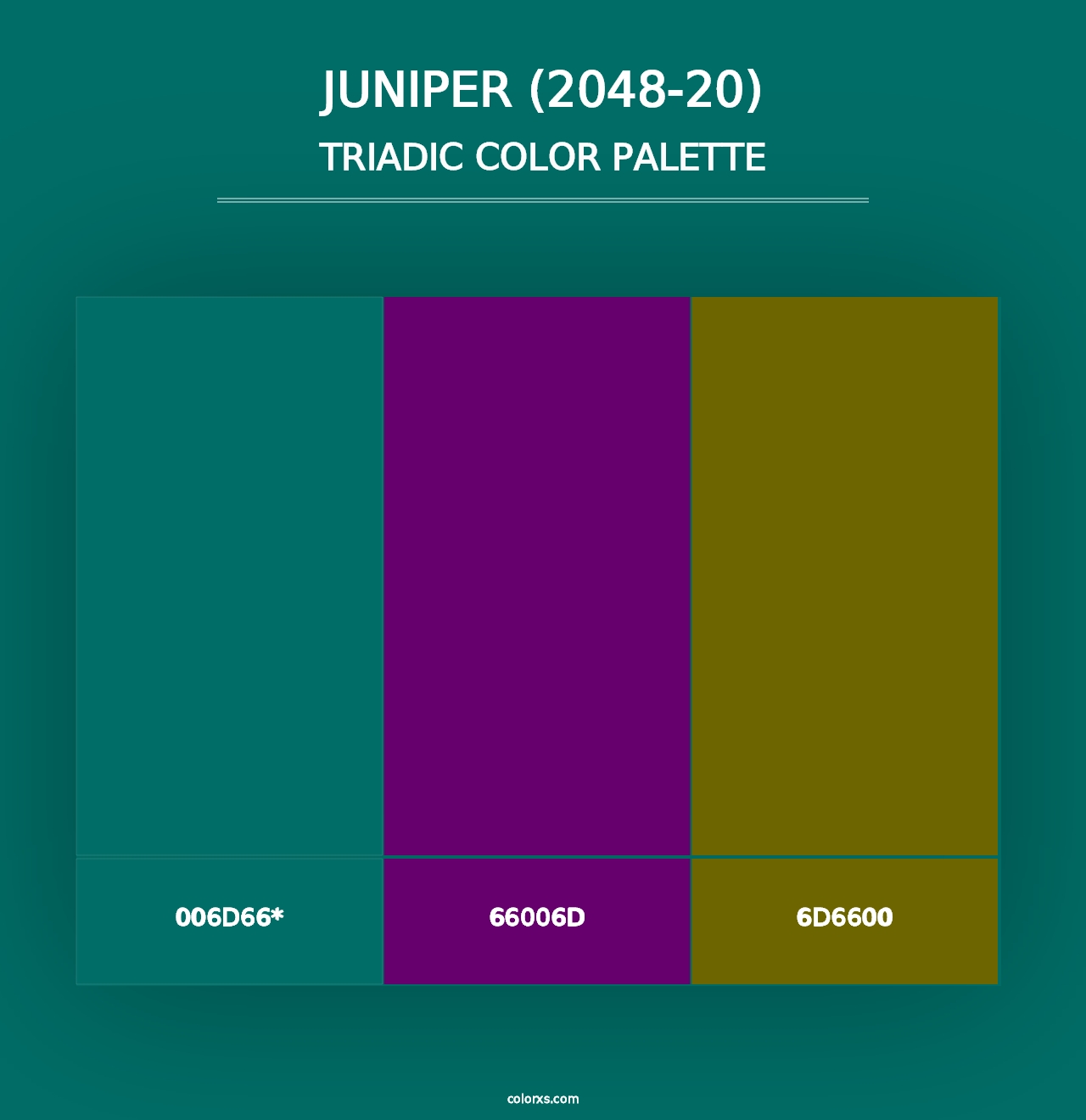 Juniper (2048-20) - Triadic Color Palette