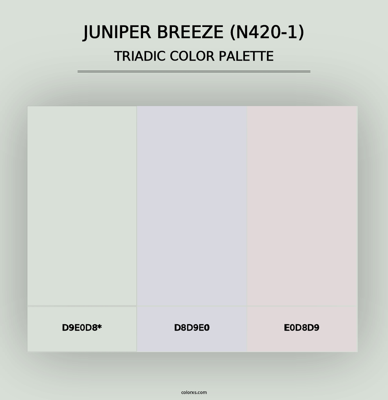 Juniper Breeze (N420-1) - Triadic Color Palette