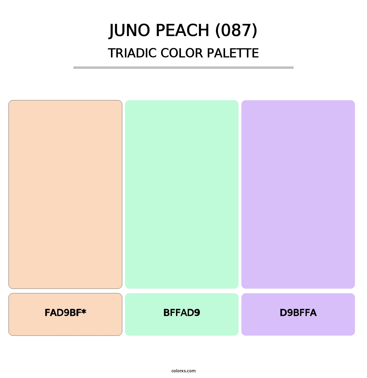 Juno Peach (087) - Triadic Color Palette