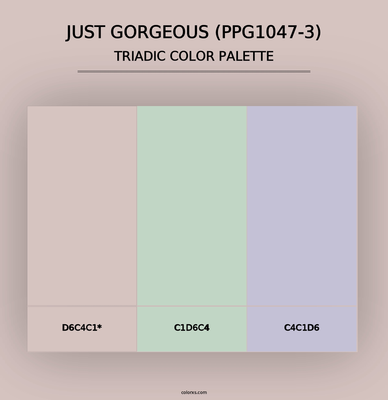 Just Gorgeous (PPG1047-3) - Triadic Color Palette