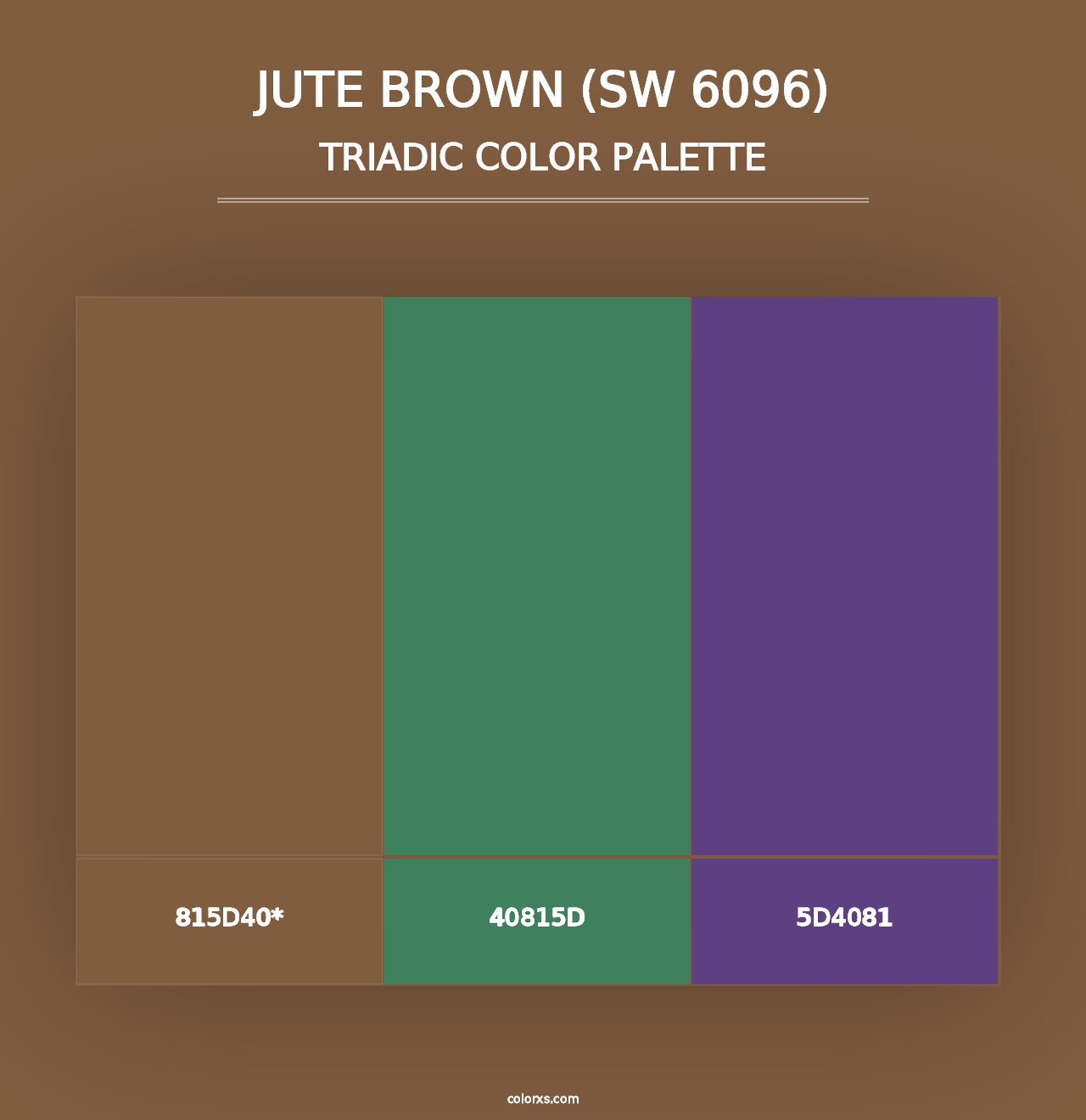 Jute Brown (SW 6096) - Triadic Color Palette