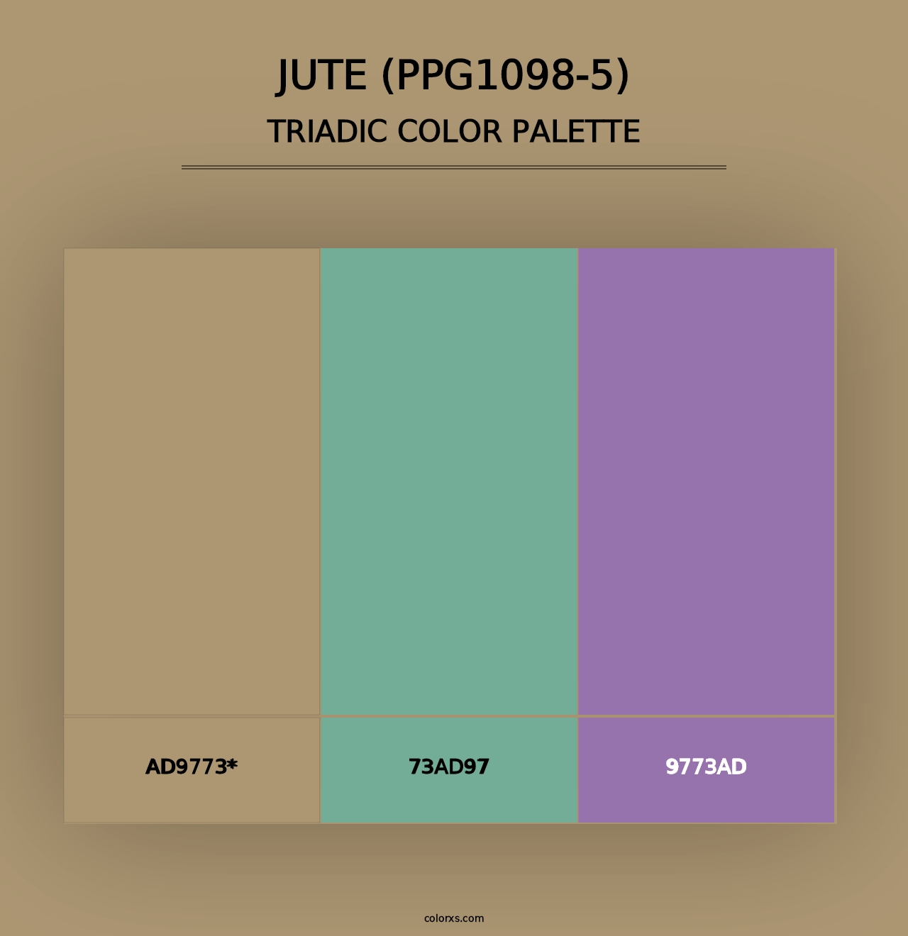 Jute (PPG1098-5) - Triadic Color Palette