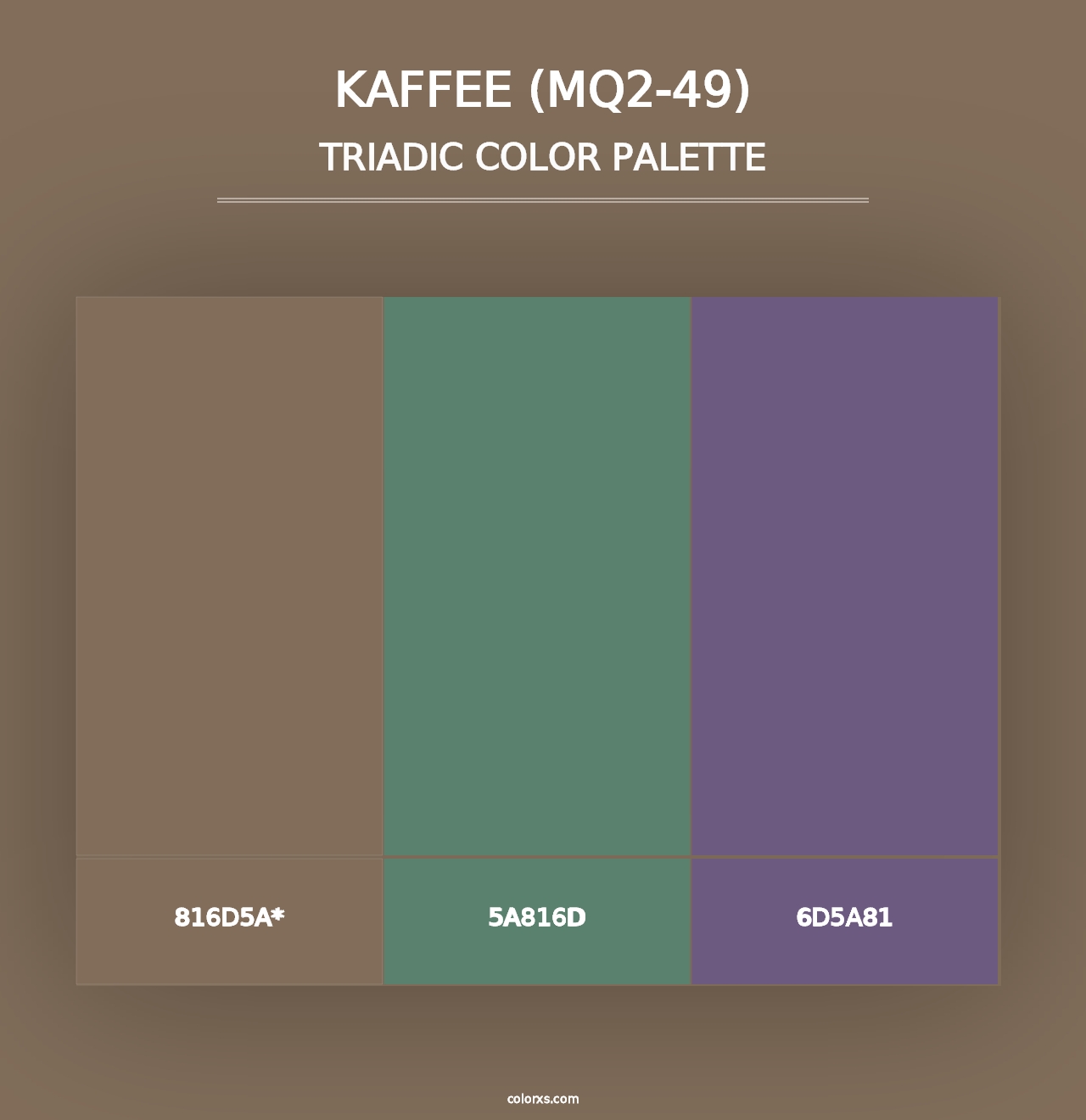 Kaffee (MQ2-49) - Triadic Color Palette