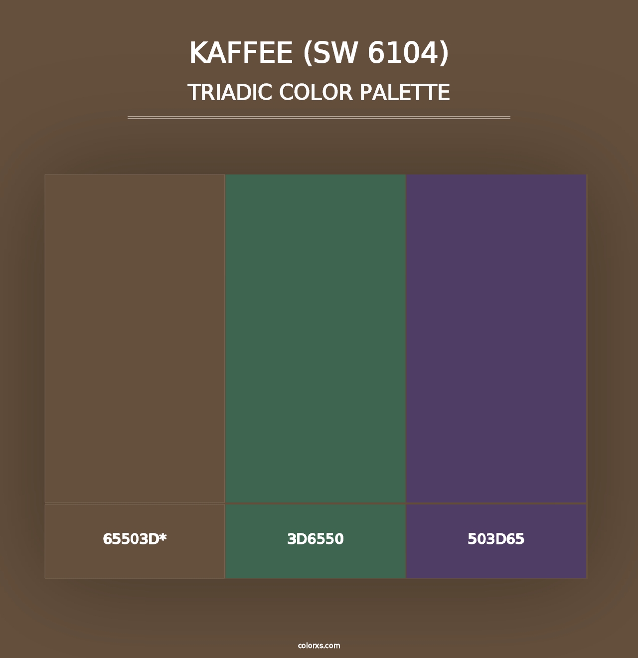 Kaffee (SW 6104) - Triadic Color Palette